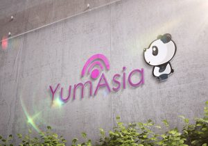 Yum Asia logo on a wall