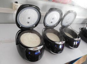Quality Testing the Sakura rice cookers