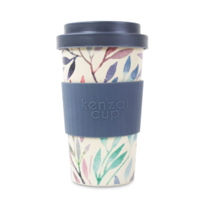 Bamboo reusable cup with screw lid
